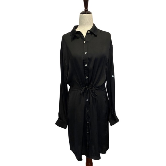 Black Shirt Dress - Picture 2 of 3